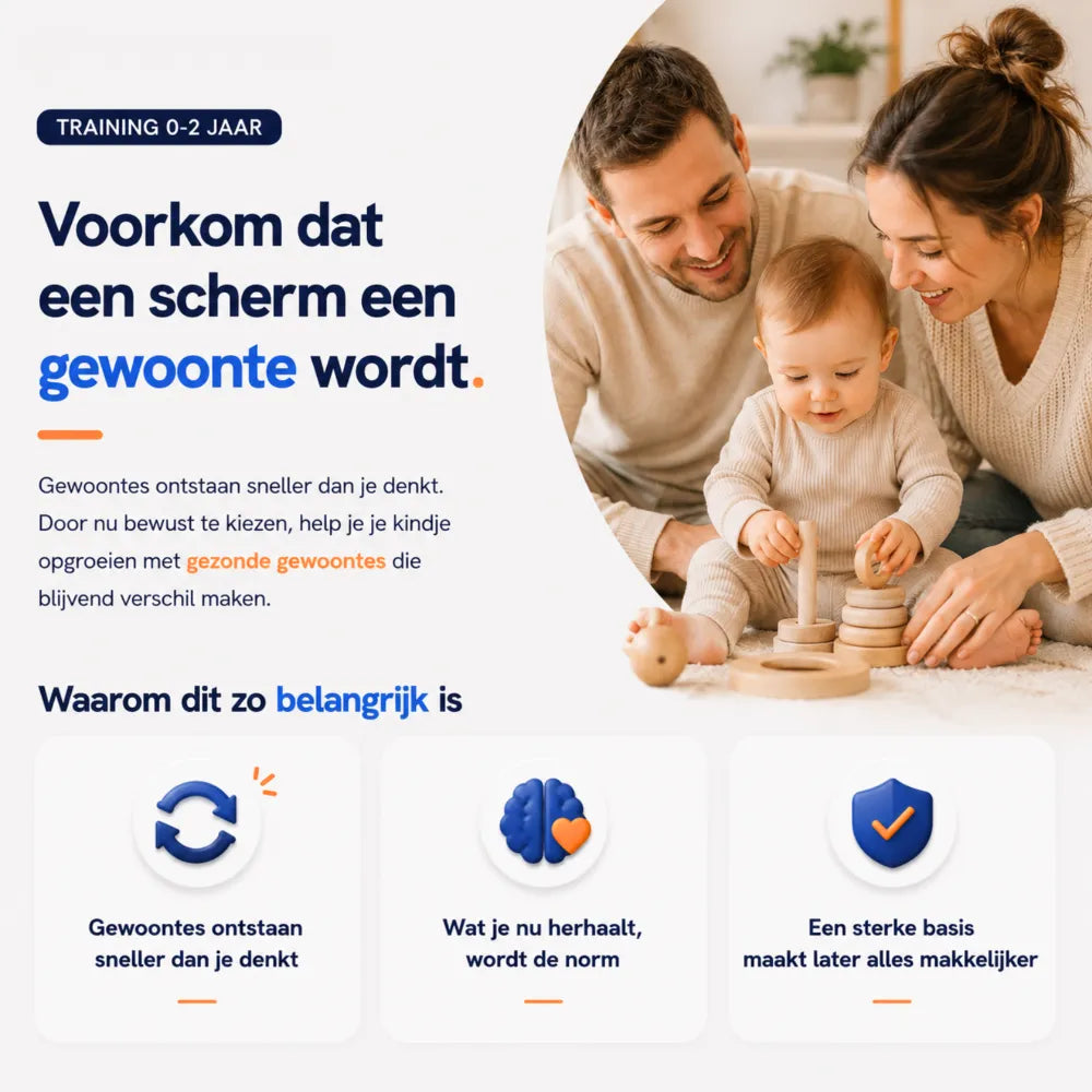 Kinderschermtijd video training baby - Voorkom dat een scherm gewoonte wordt