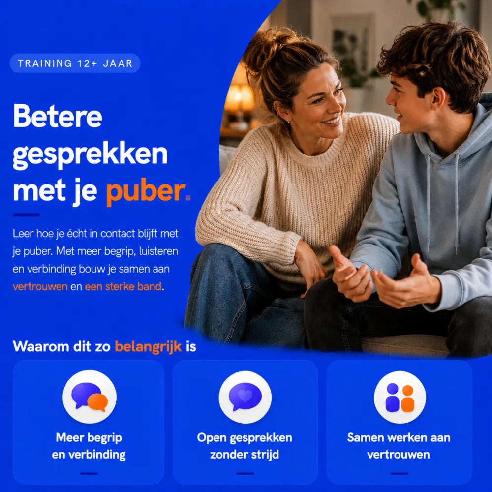 Kinderschermtijd training voor 12+ jaar - betere gesprekken met je puber