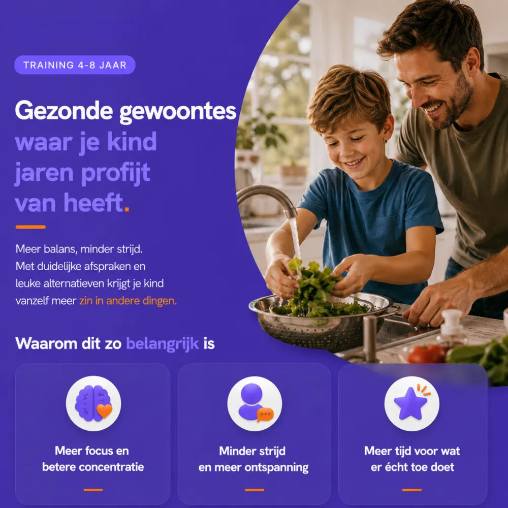 Kinderschermtijd training voor 4-8 jaar - gezonde gewoontes waar je kind jaren profijt van heeft