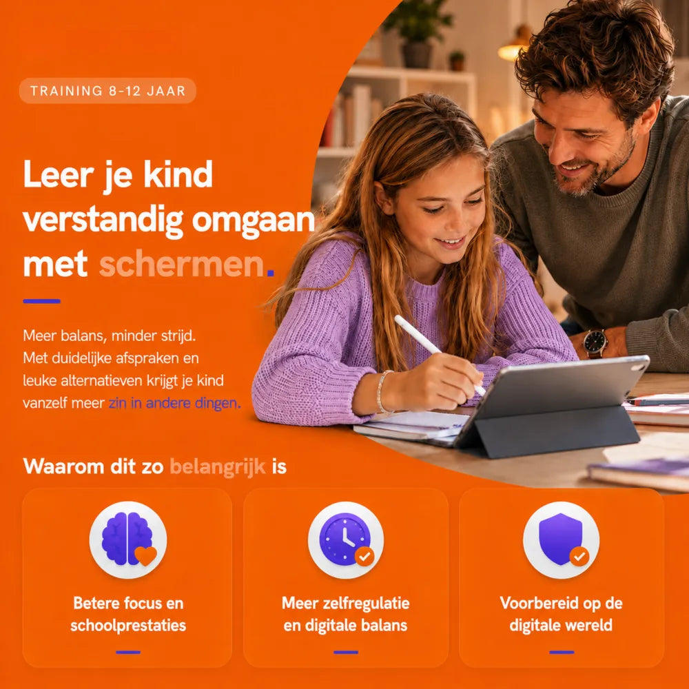 Kinderschermtijd training voor 8-12 jaar - leer je kind verstandig omgaan met schermen