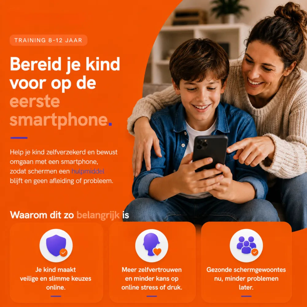 Kinderschermtijd training voor 8-12 jaar - bereid je kind voor de eerste smartphone